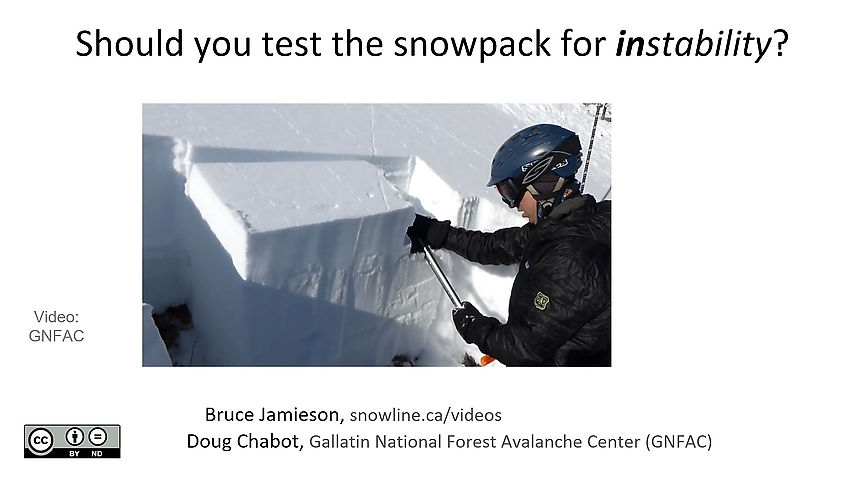 Should you test the snowpack for instability?